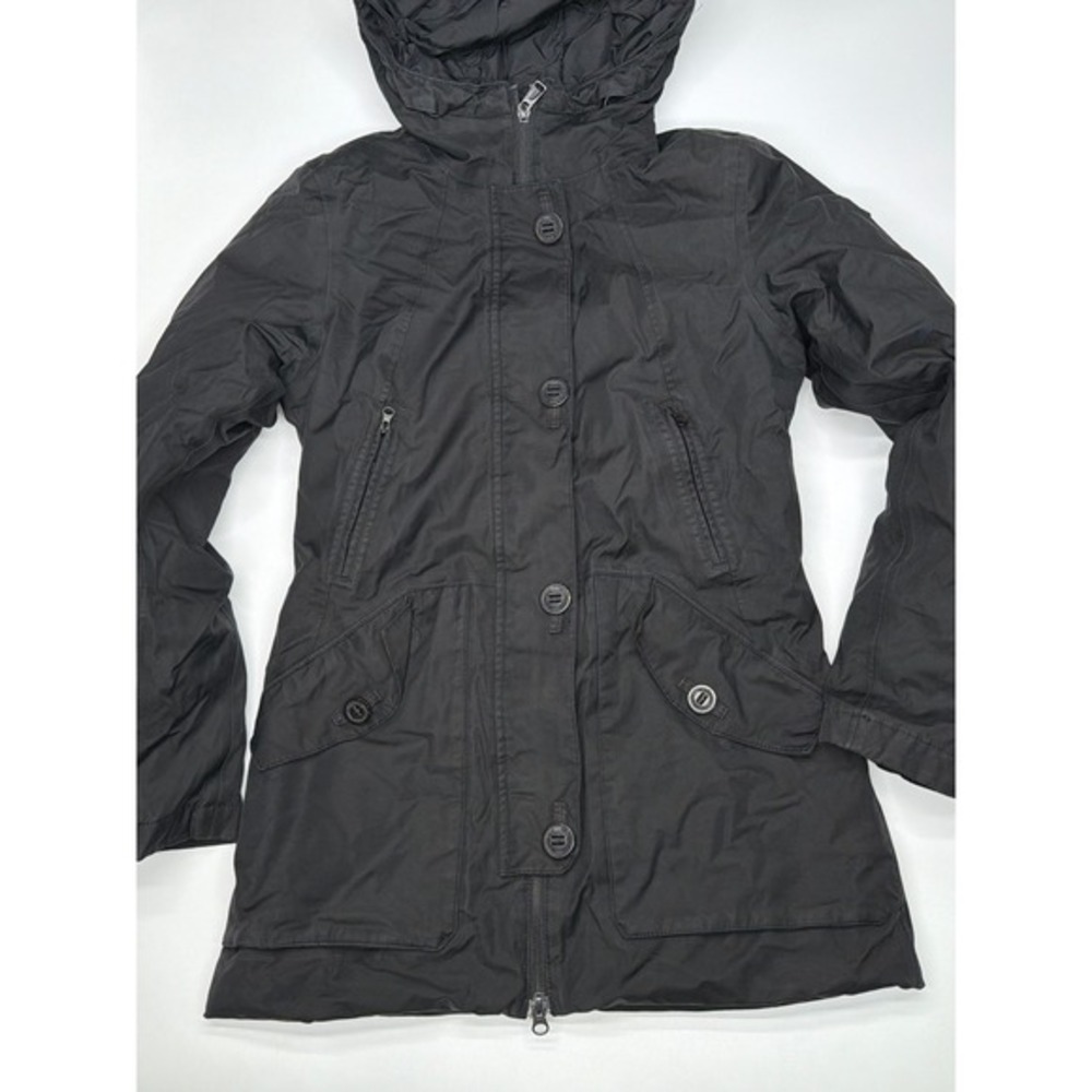 The North Face Womens Black 550 Down‎ Insulated Hooded Parka Jacket Small